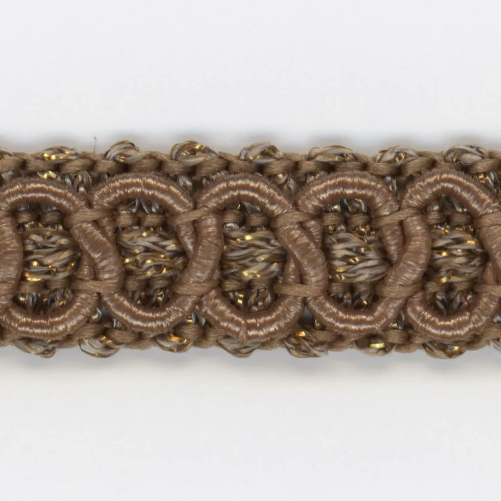 Antique Metallic Trimming Braid #35 Brown