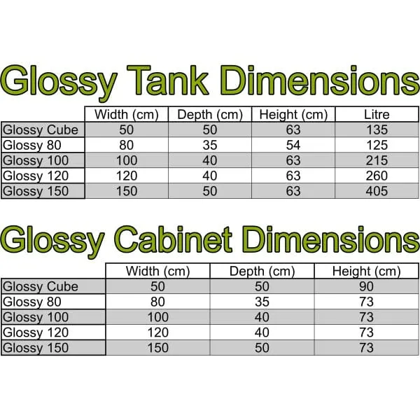 Aquael Glossy 120 Complete Set - 120 x 40 x 63cm (260L) - White