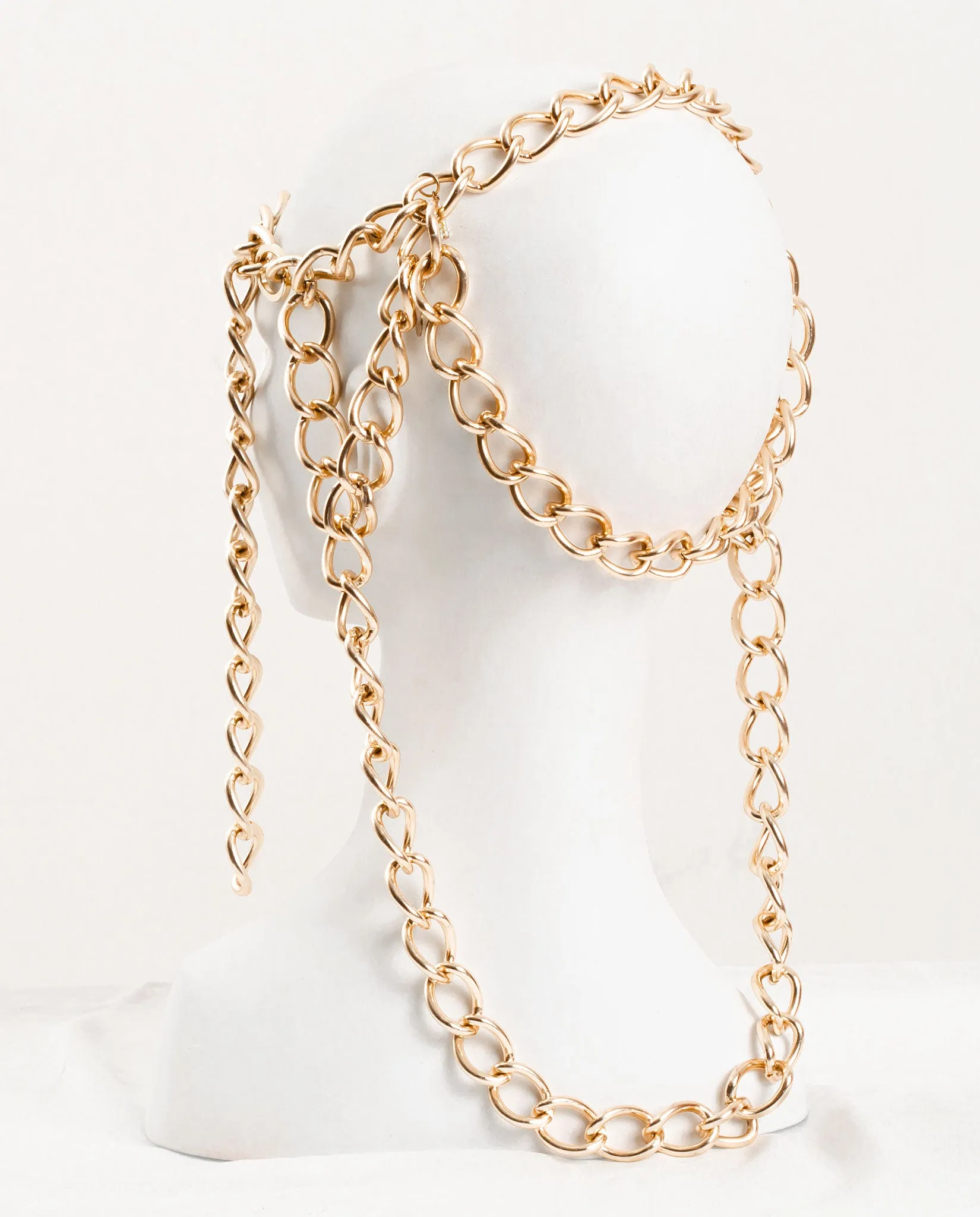 Artemis •  Multiway Gold Oversized Dangling Chain Headdress