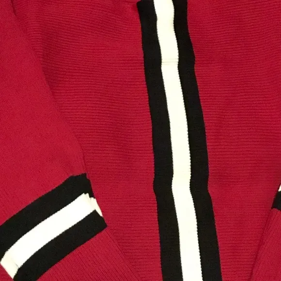 As seen on Gigi Red Casual Long Sleeves Sweater