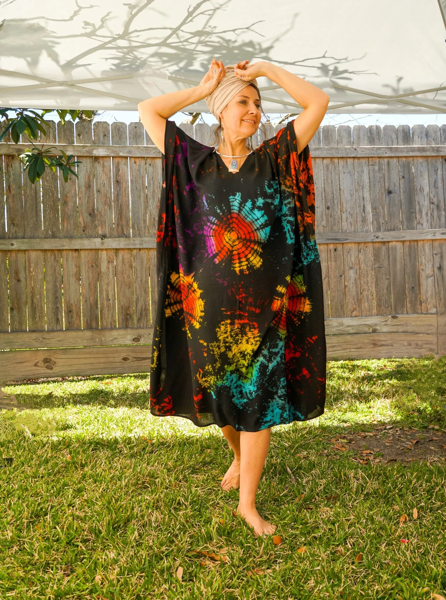 Astral Blossom Tie Dye Kaftan