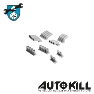 AutoKill - Pipes Forest Sprue - (Range of Exhausts / Pipes) - 20mm Scale