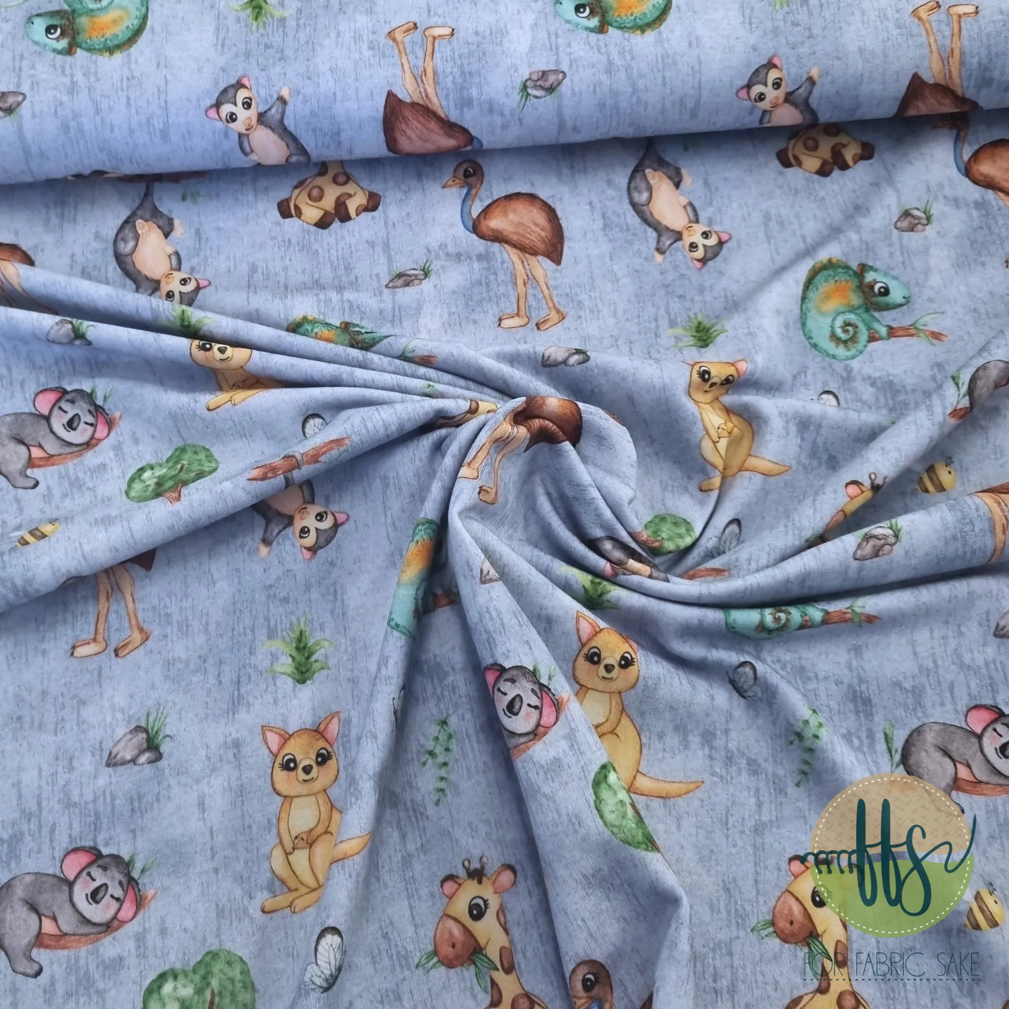 Baby Animals - Cotton Spandex - Exclusive design-230g