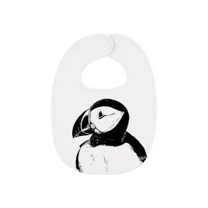 Baby Bib | Organic Cotton Hand Printed With Puffin