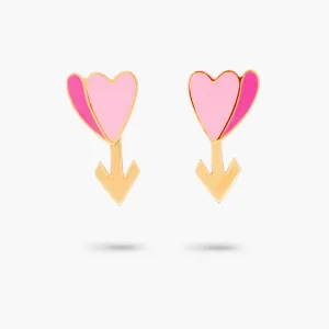 Baby Pink and Hot Pink Tulips Multiway Earring Stud