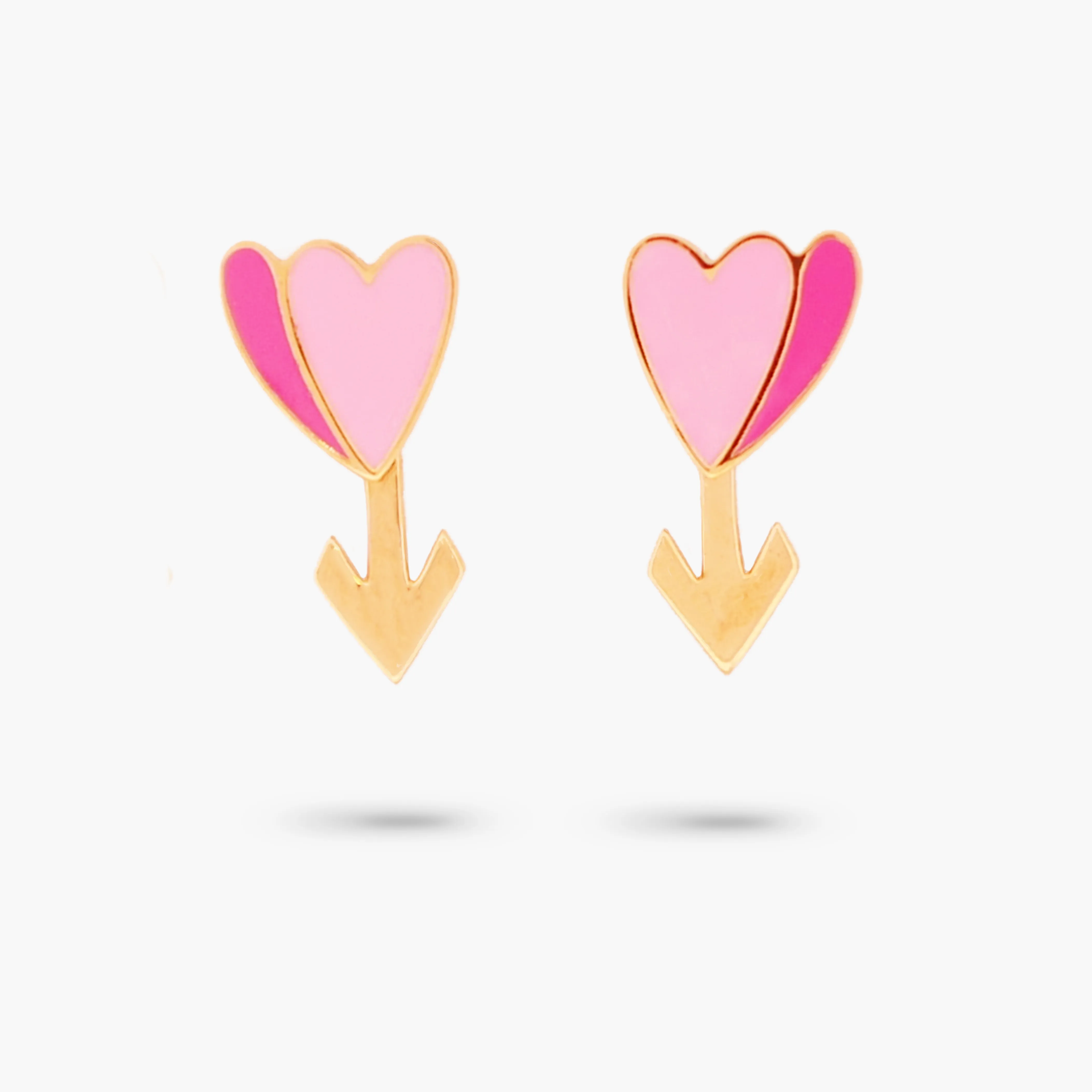 Baby Pink and Hot Pink Tulips Multiway Earring Stud