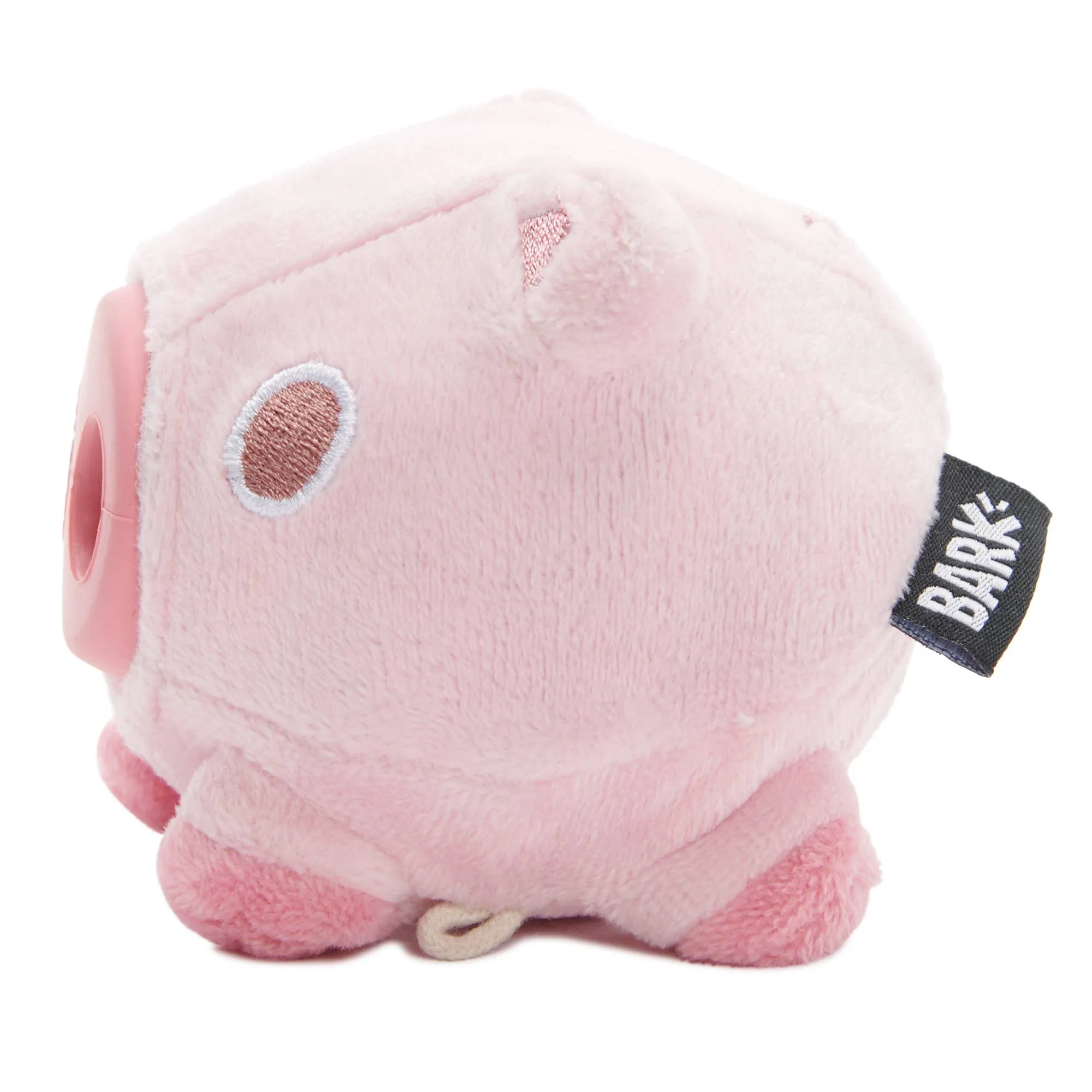 BARK Hambone Pig Hog Rubber Super Chewer Dog Toy Pink Medium