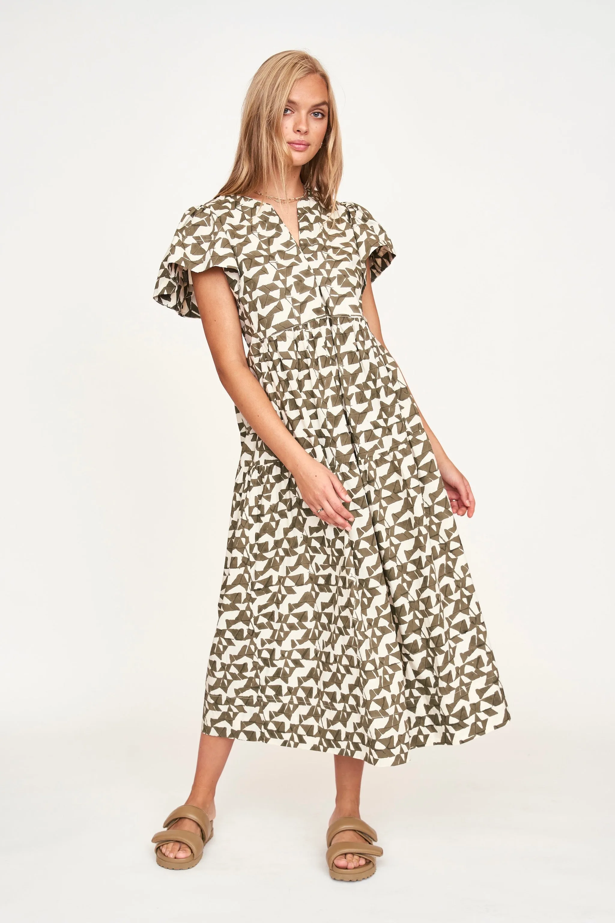 Beacon Hill Dress in Seaglass in Branch