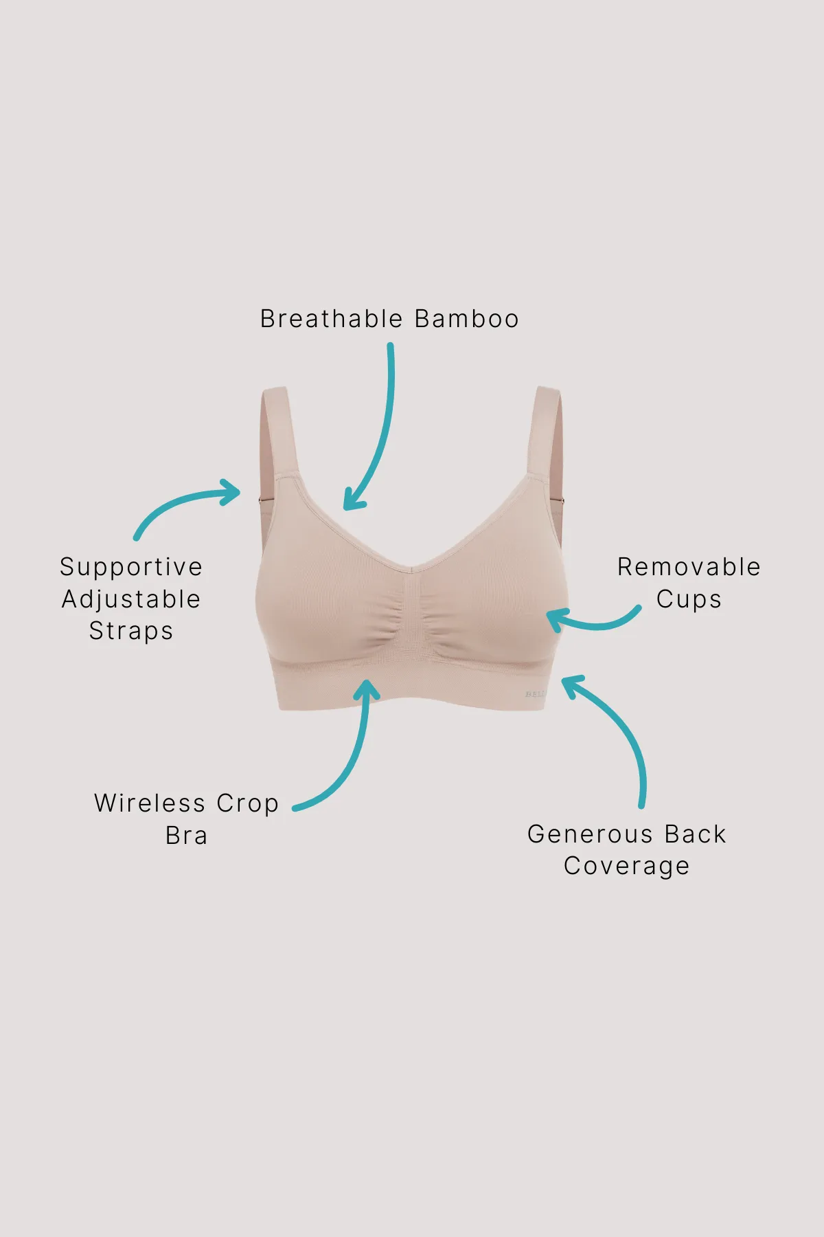 Bella Bamboo Ultimate Adjustable Crop Bra
