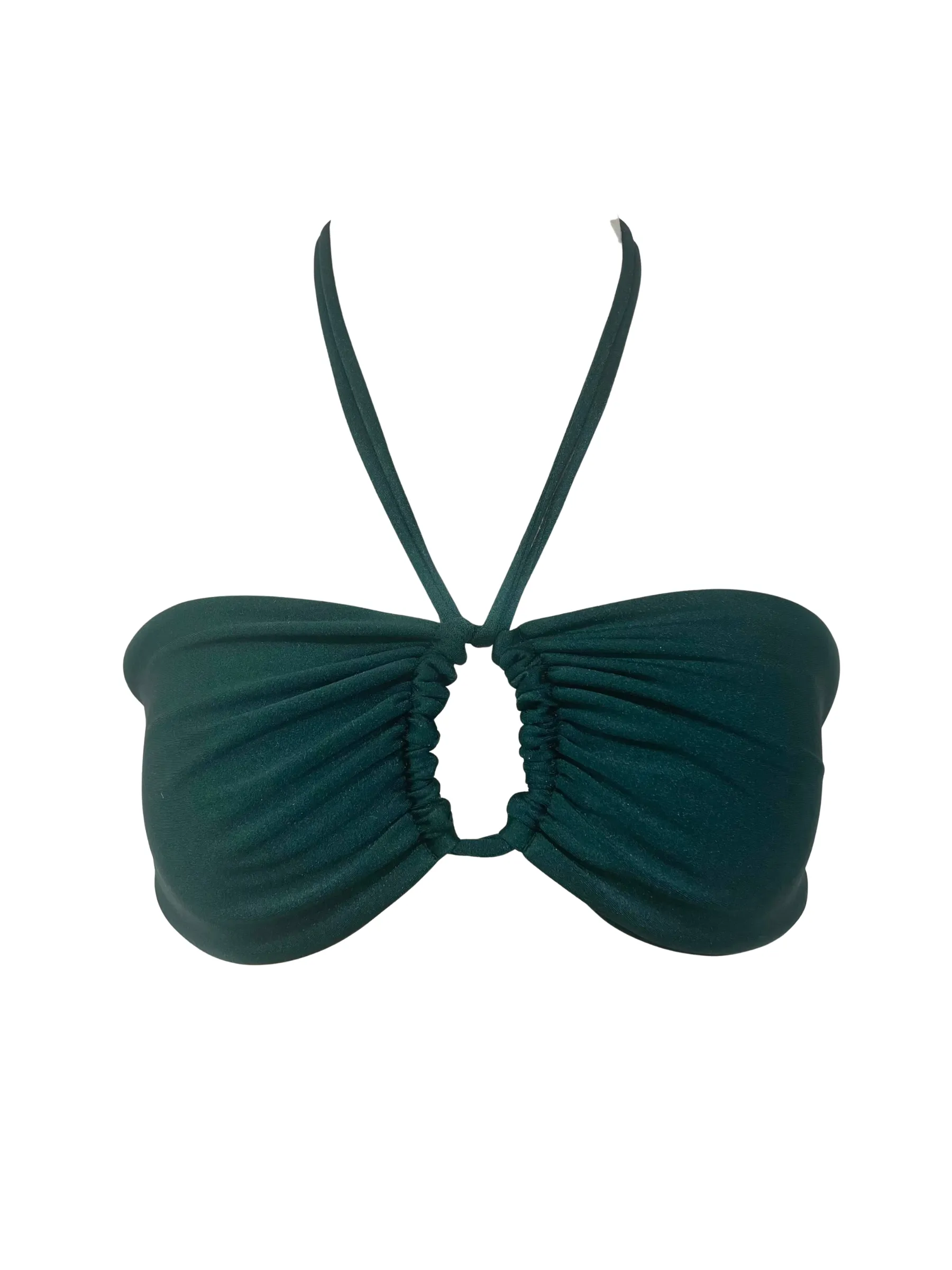 Bianca Bikini Top in Metallic Emerald