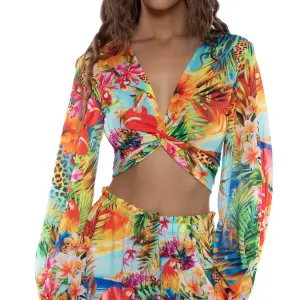 BIRDS OF PARADISE - Multiway Tie Crop Top