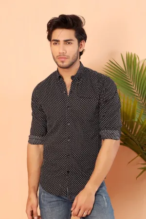 Black Casual Shirt FS Slim Fit