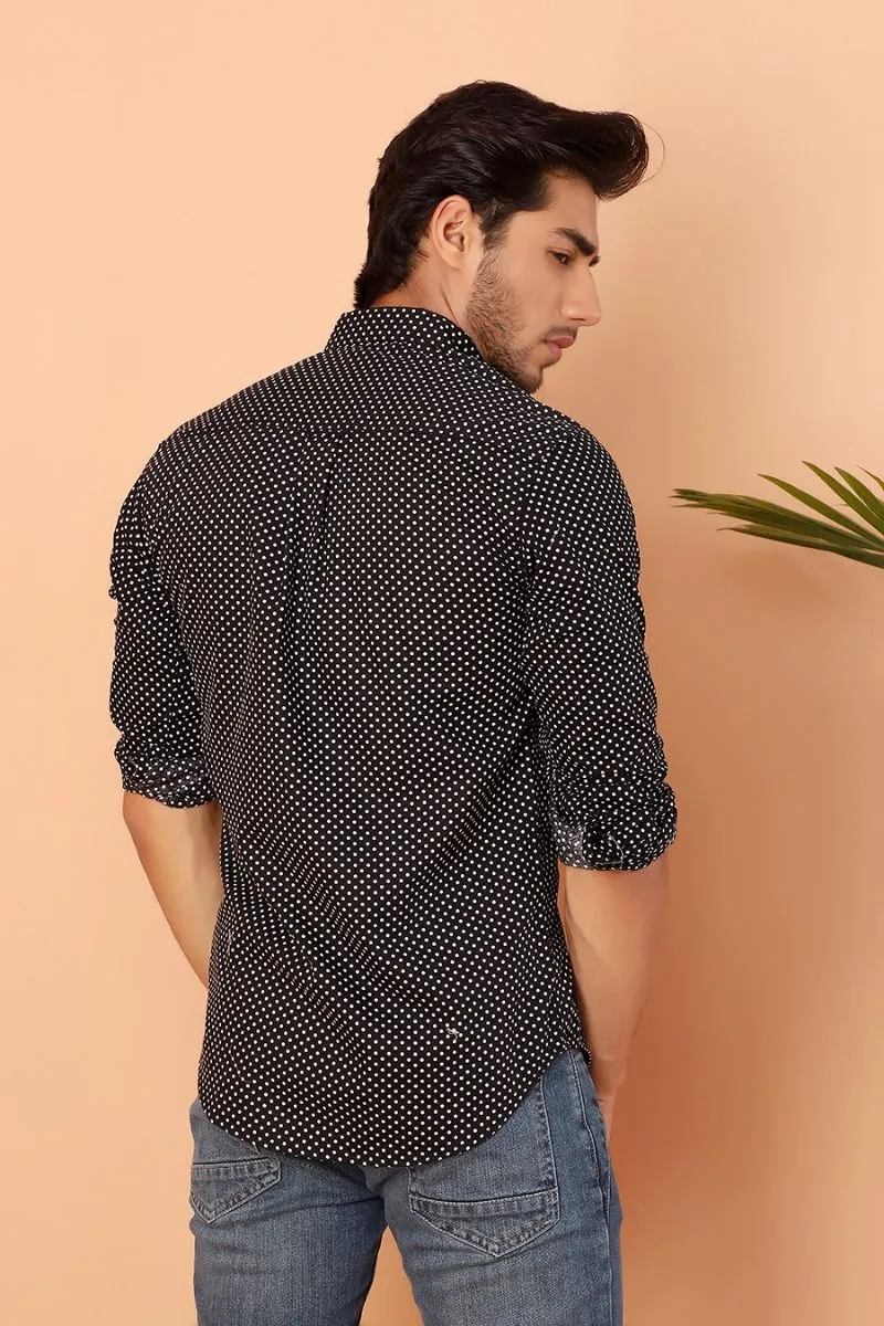 Black Casual Shirt FS Slim Fit