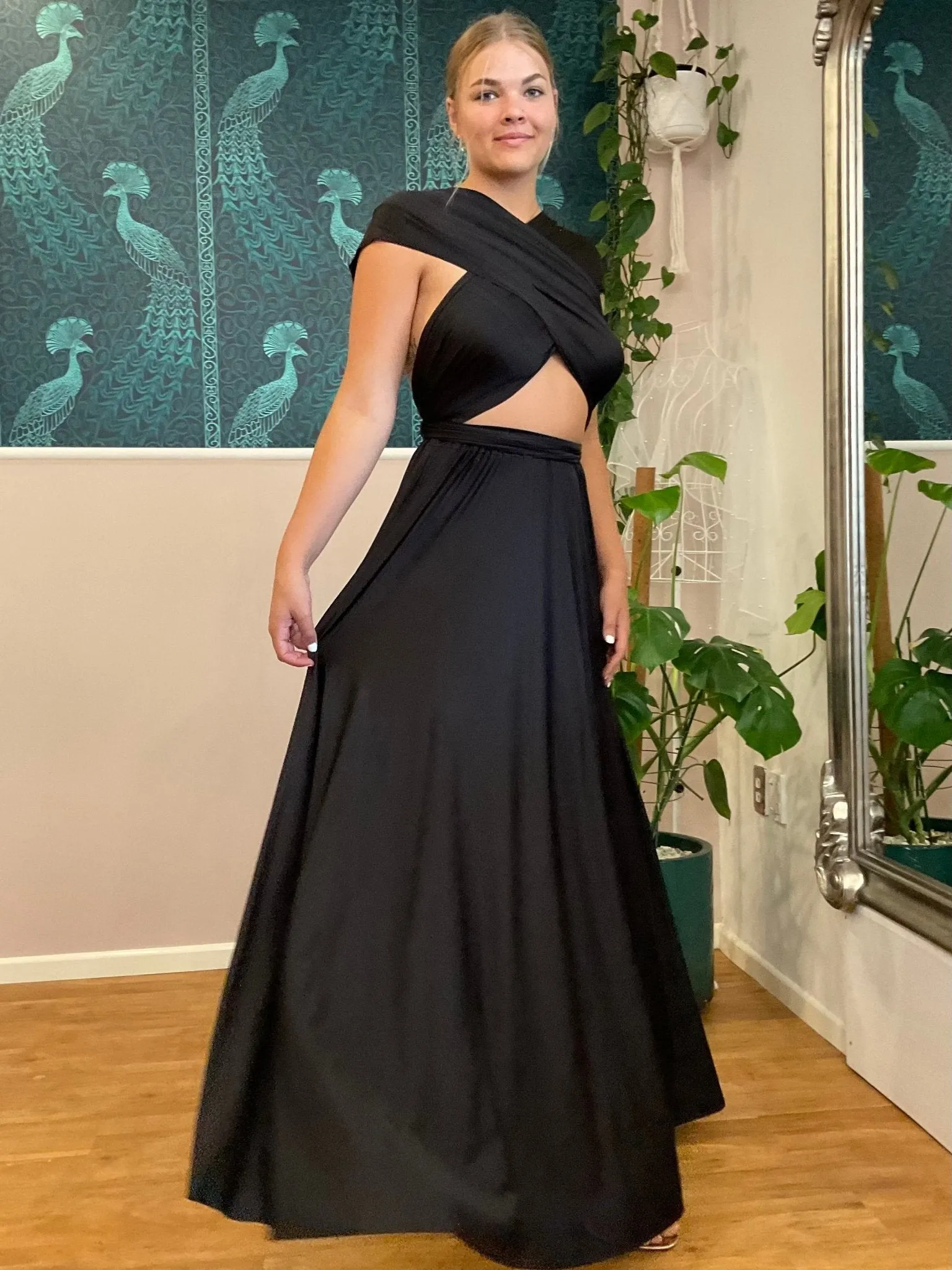 Black Convertible Infinity bridesmaid dress Express NZ wide