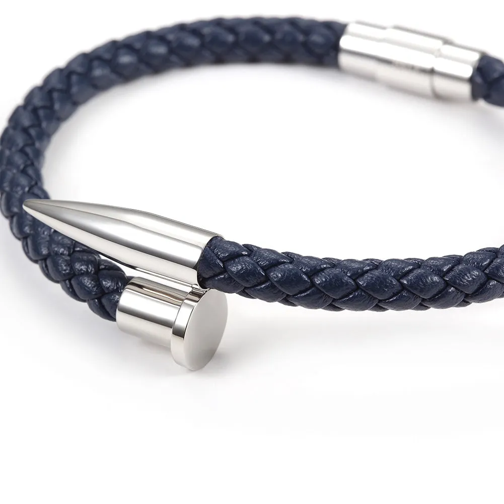Black rope pointed bracelet-NSB1619ST
