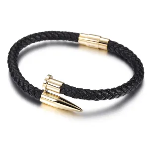 Black rope pointed bracelet-NSB1619ST