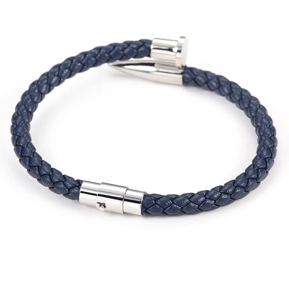 Black rope pointed bracelet-NSB1619ST