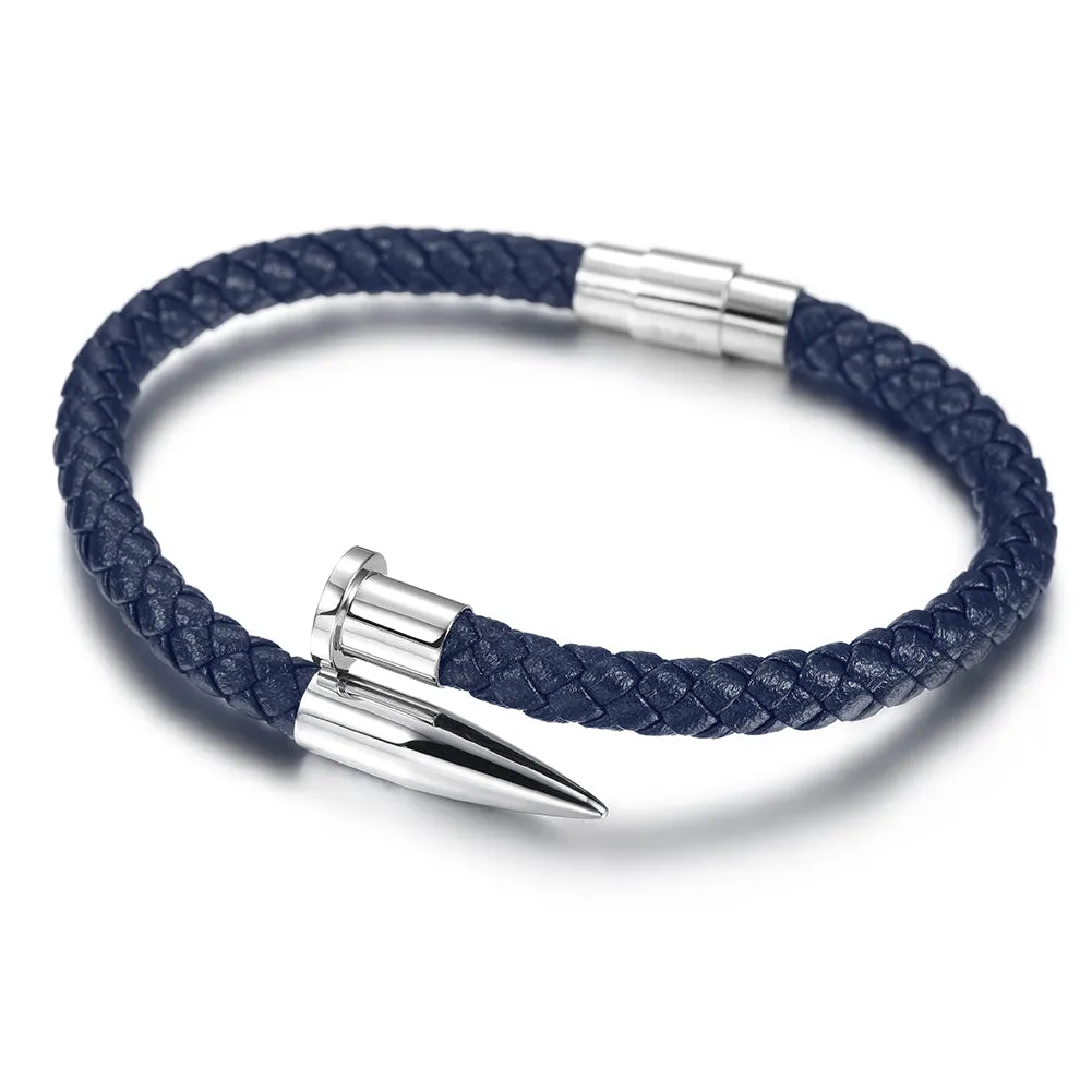 Black rope pointed bracelet-NSB1619ST