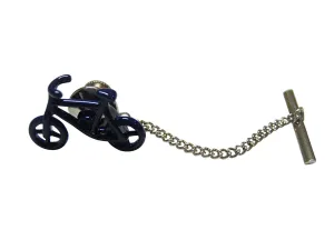 Blue Simple Bicycle Tie Tack