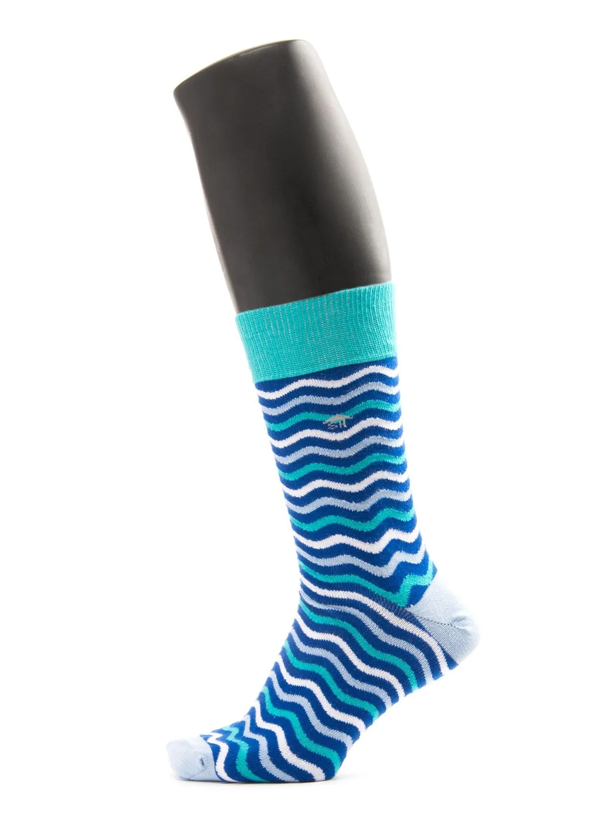 Blue Waves Design Men Socks