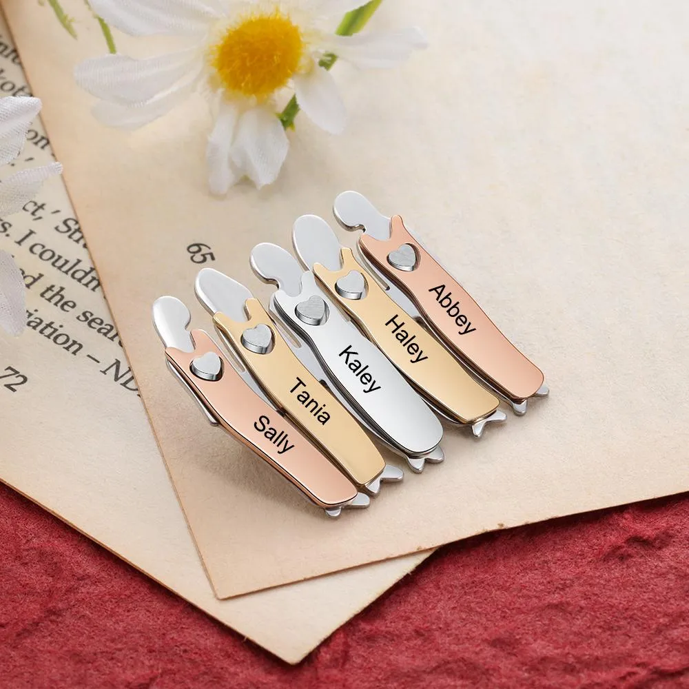 Bond Between Sister Custom Engraved Pin - Five Sisters