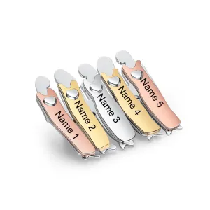 Bond Between Sister Custom Engraved Pin - Five Sisters