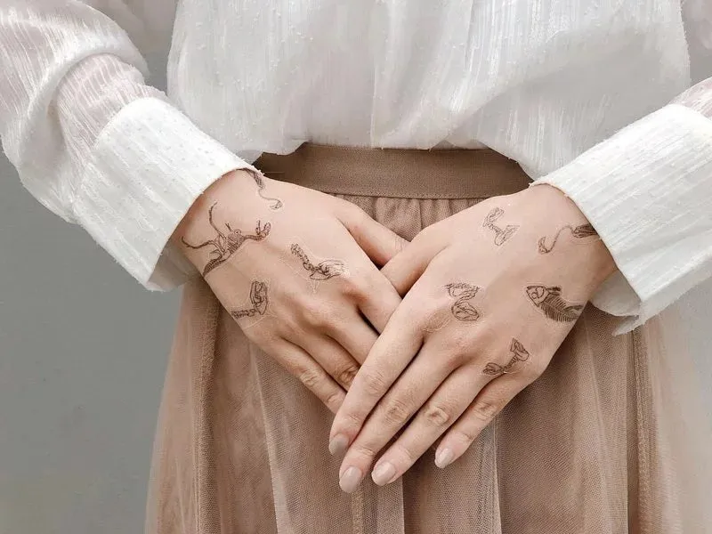 Bones Temporary Tattoo
