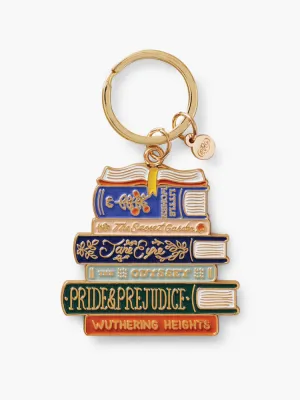 Book Club Enamel Keychain