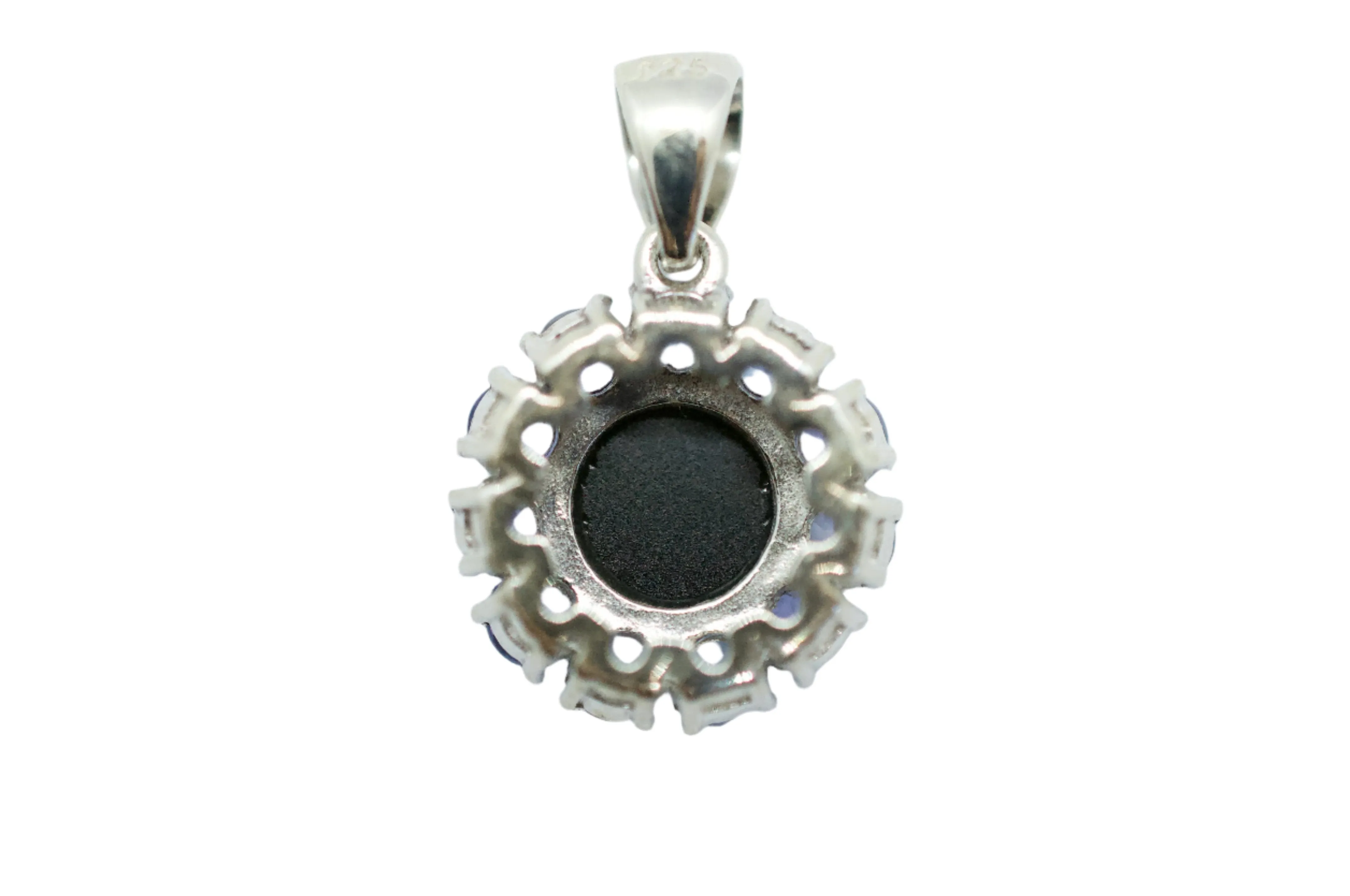 Boulder Opal & Tanzanite Sterling Silver Mini Mandala Necklace