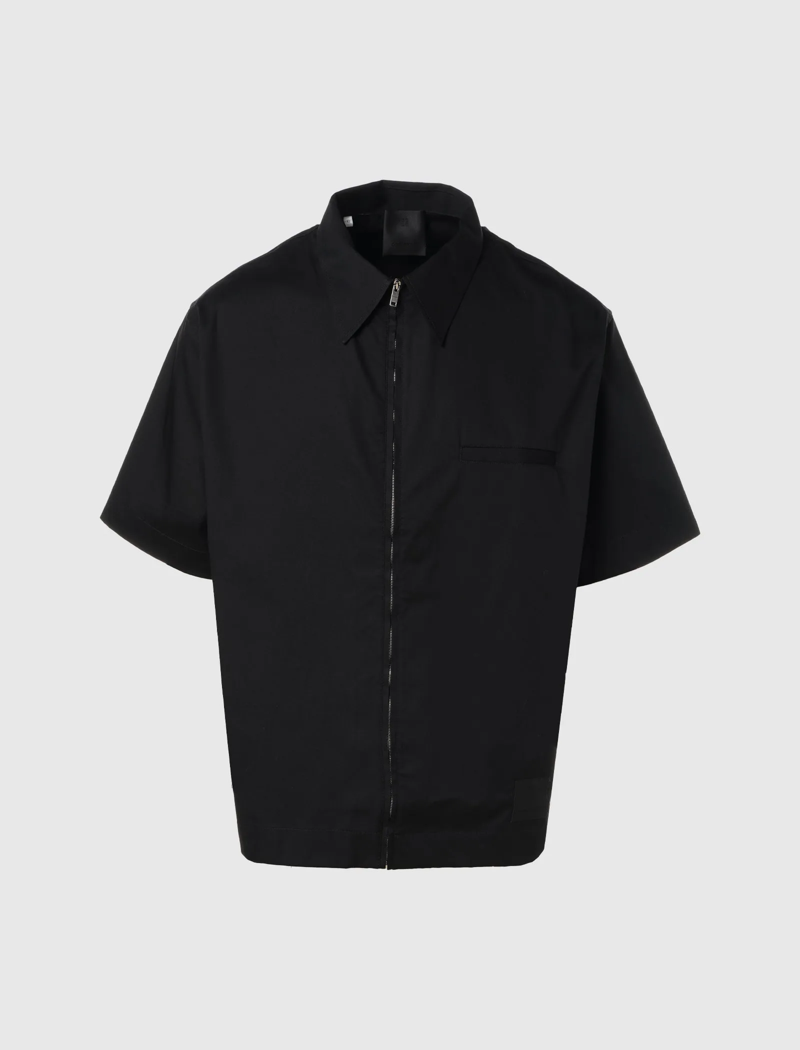 BOXY SHORT SLEEVE WOVEN SHIRT