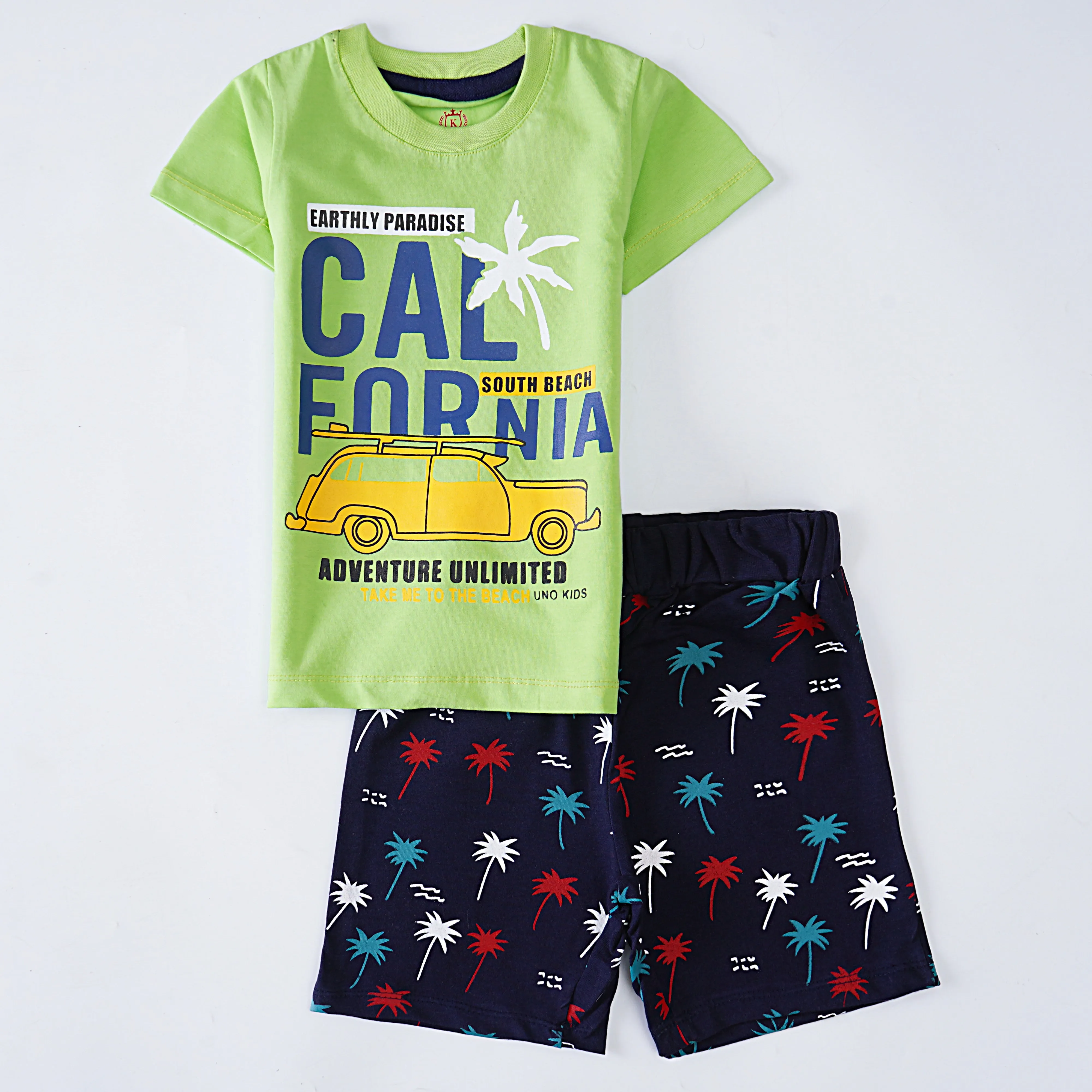 Boys Half Sleeves 2 Piece Suit ( Earthly )