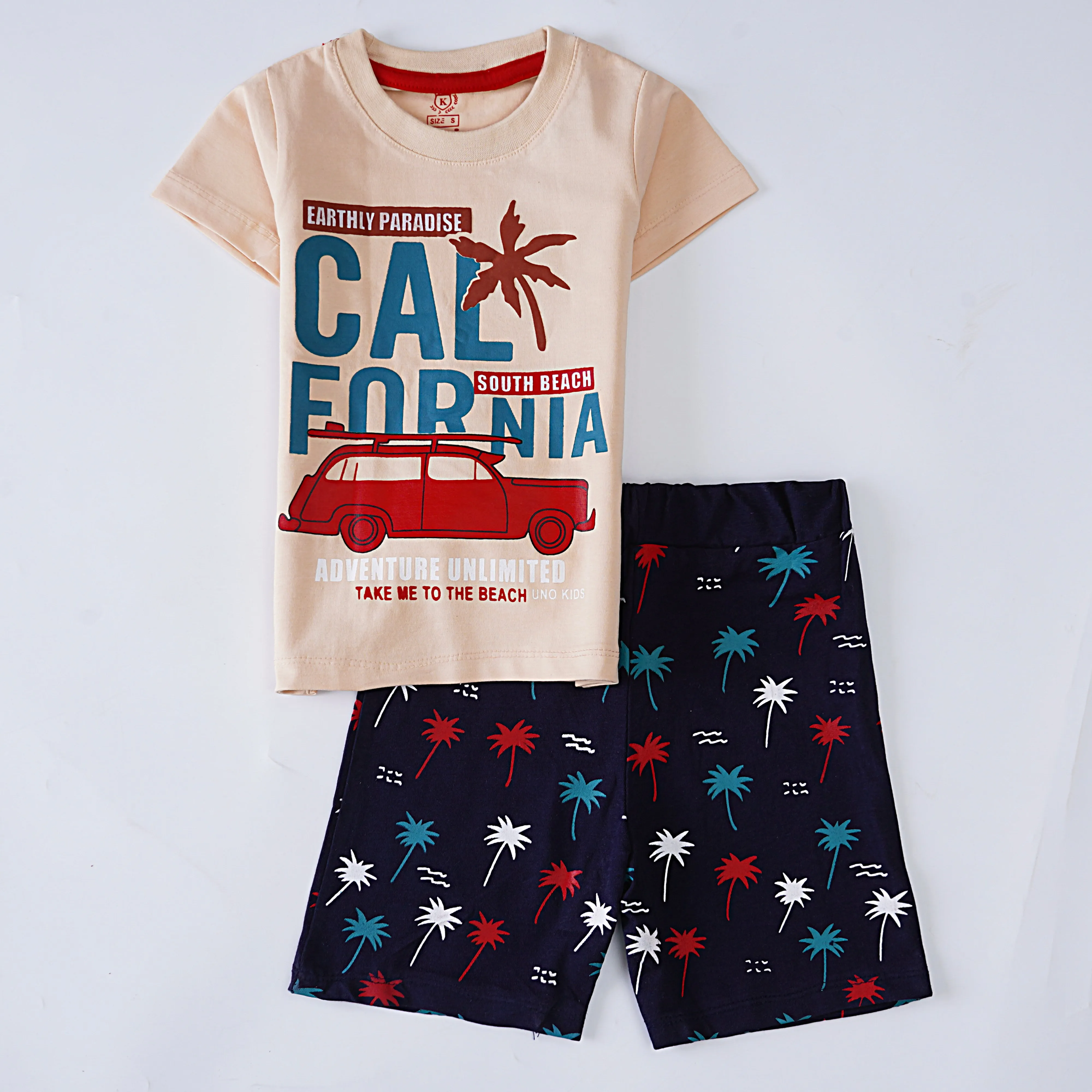 Boys Half Sleeves 2 Piece Suit ( Earthly )
