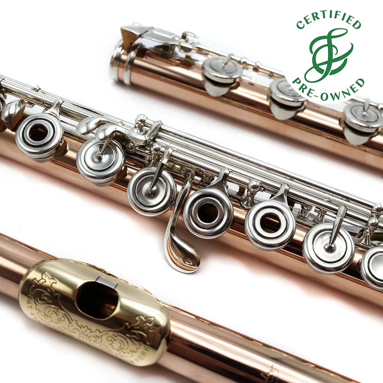 Brannen Custom #3670 - 10K gold, offset G, C# trill key, B footjoint, Drelinger 10K Headjoint with 14K gold riser and platinum air reed