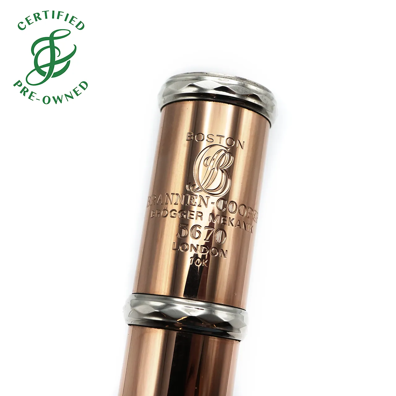 Brannen Custom #3670 - 10K gold, offset G, C# trill key, B footjoint, Drelinger 10K Headjoint with 14K gold riser and platinum air reed
