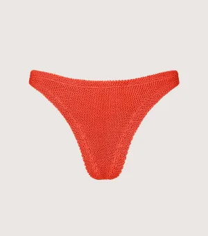 Brazilian Bikini Bottom - Metallic Tangerine