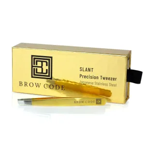 Brow Code Slant Precision Tweezer 100% Stainless Steel