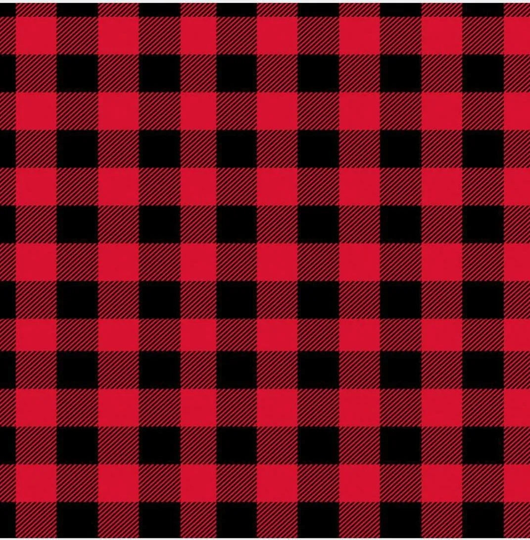 Buffalo Plaid - red & black printed vinyl