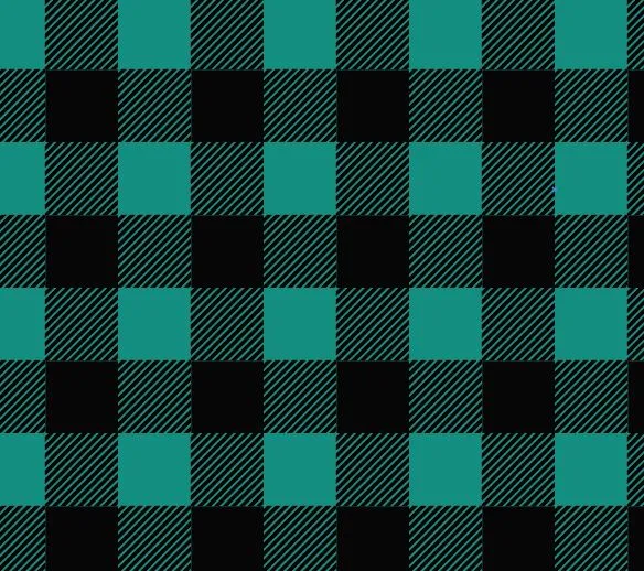 Buffalo Plaid - Teal & Black Printed Vinyl