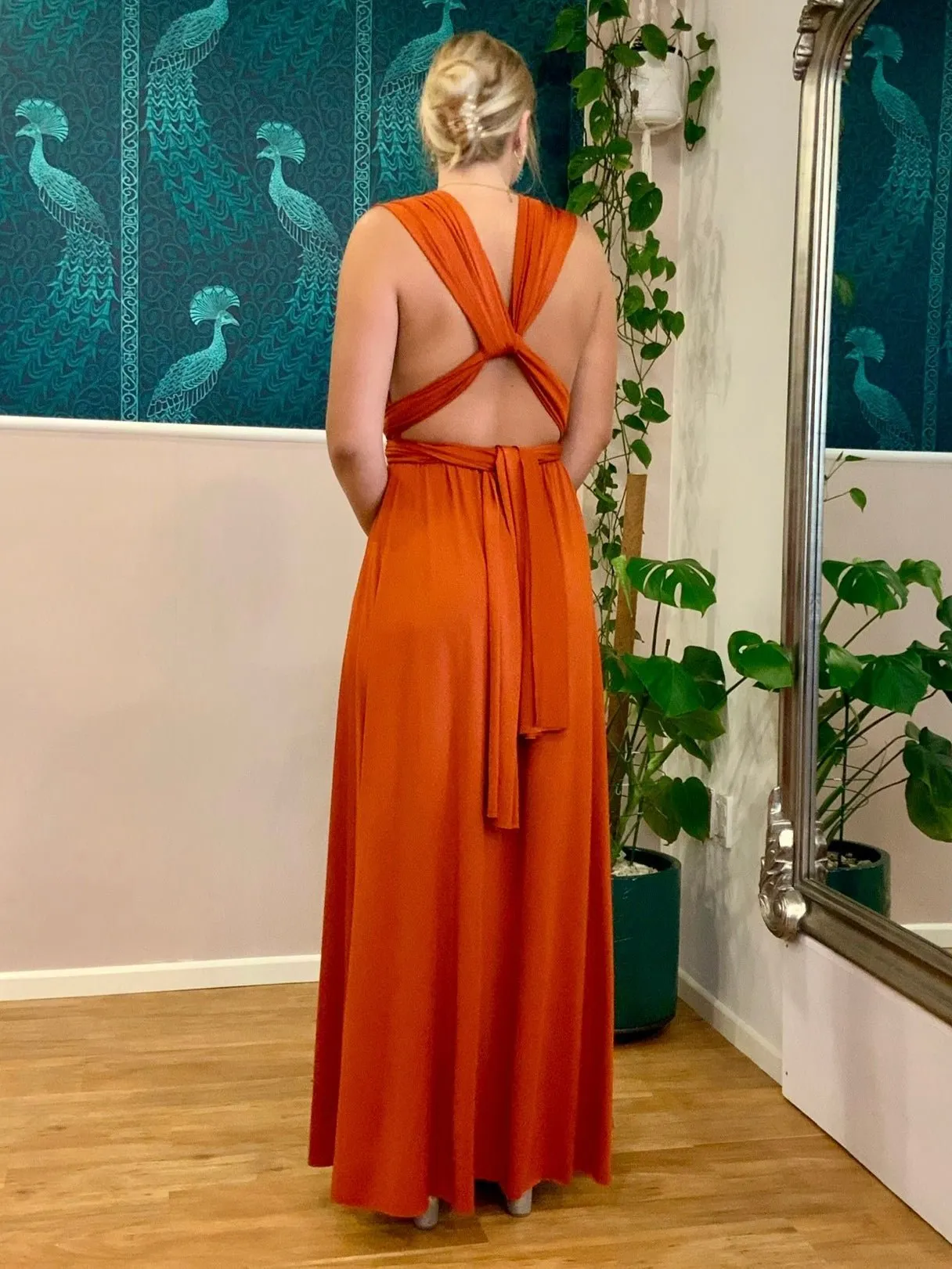 Burnt Orange Infinity bridesmaid dress Express NZ wide