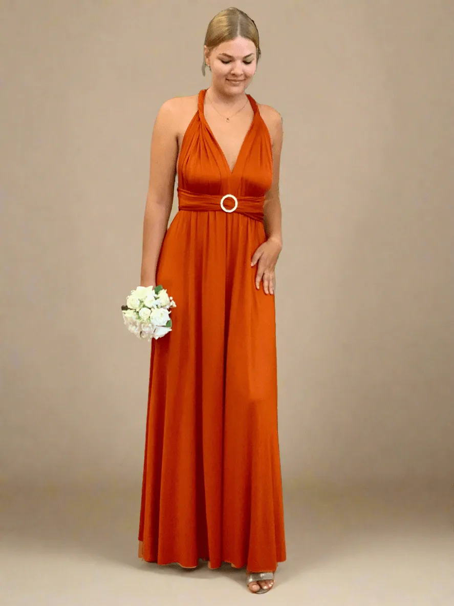 Burnt Orange Infinity bridesmaid dress Express NZ wide