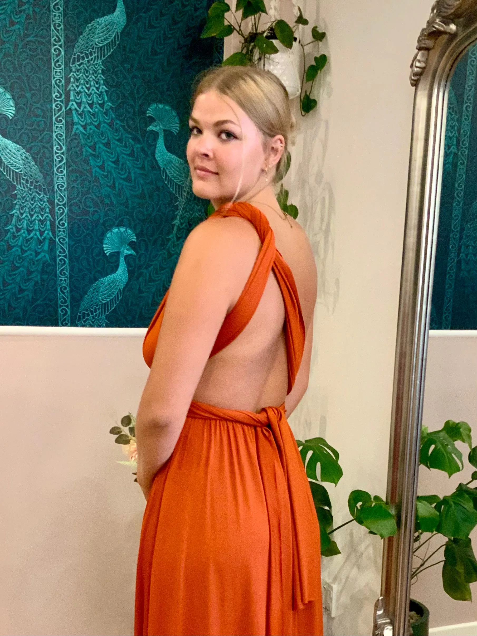 Burnt Orange Infinity bridesmaid dress Express NZ wide