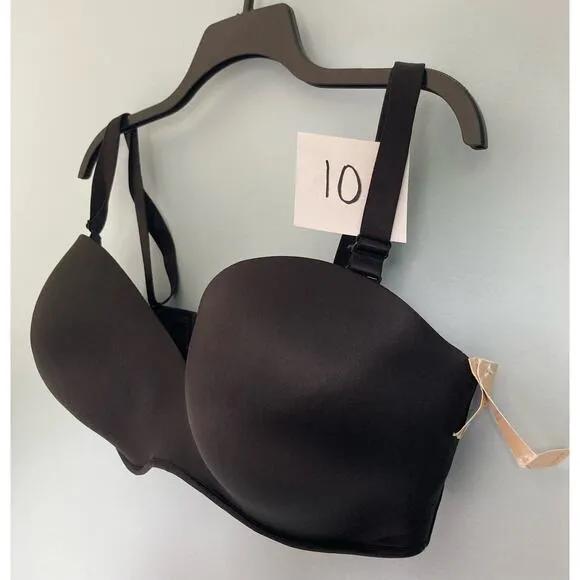Cacique Multiway Strapless Bra Black 40DDD NWT