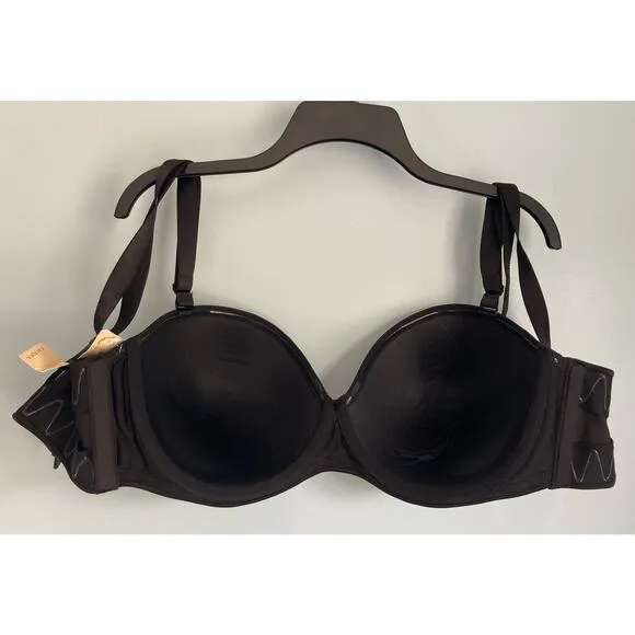 Cacique Multiway Strapless Bra Black 40DDD NWT