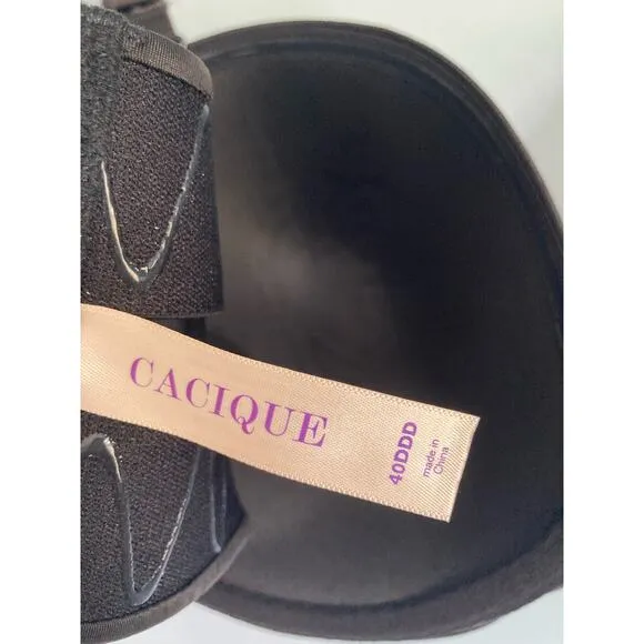 Cacique Multiway Strapless Bra Black 40DDD NWT