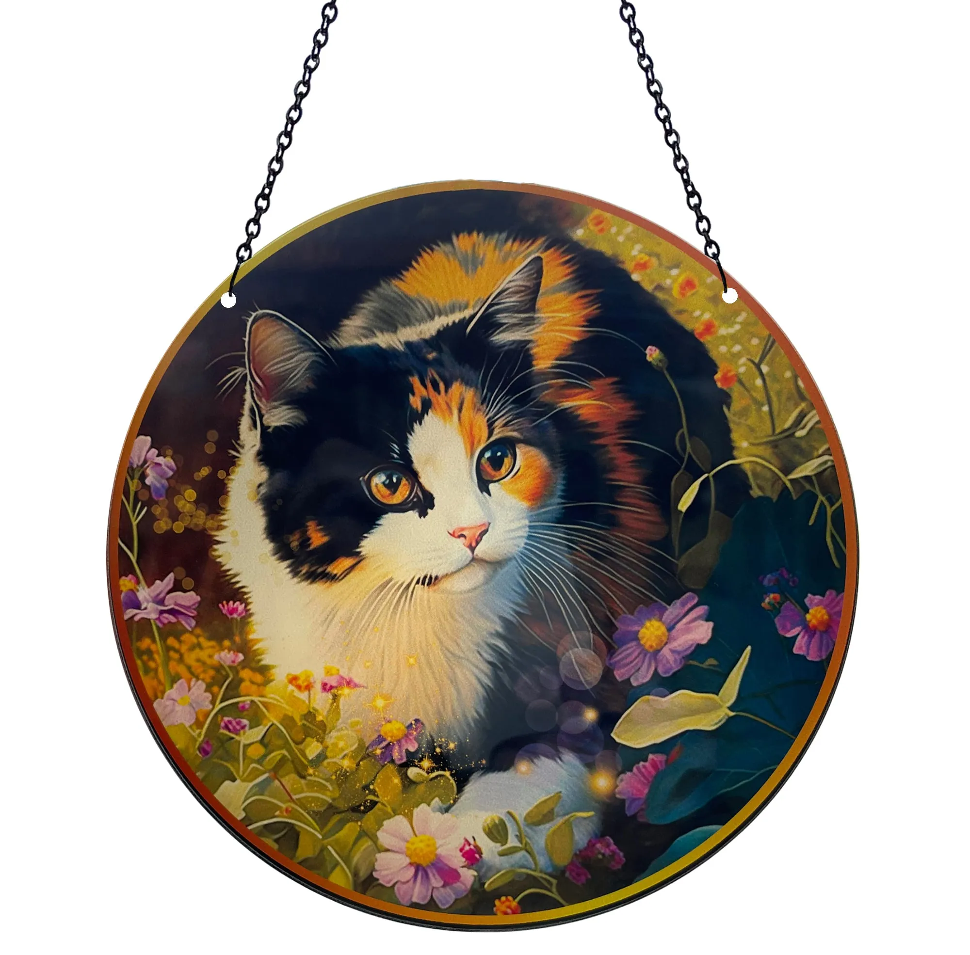 Calico Cat Acrylic Suncatcher with Chain #SC100 by d'ears