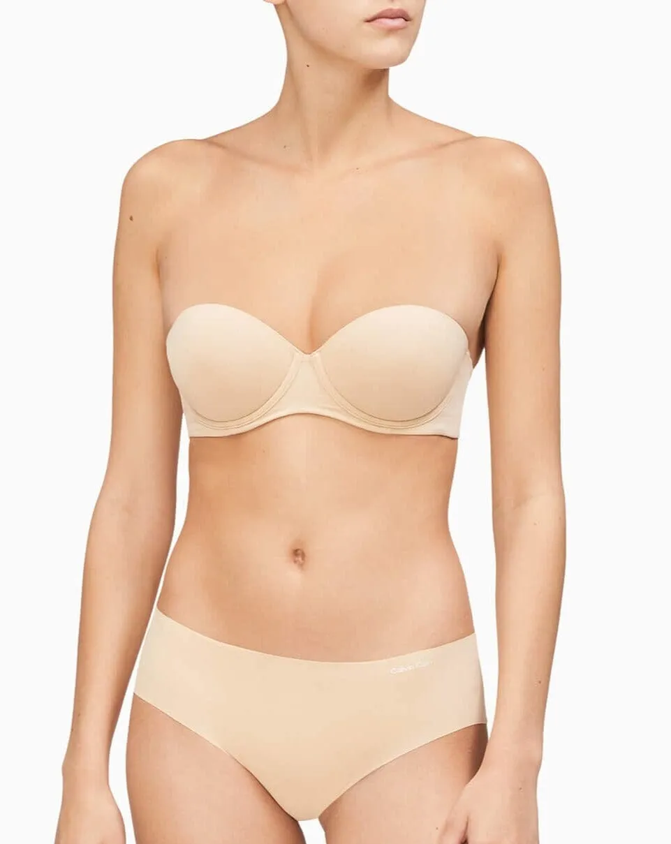 Calvin Klein Strapless Capsule Push Up Strapless Bra - Bare