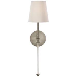 Camille Sconce-Sleek Antique Nickel with Natural Paper