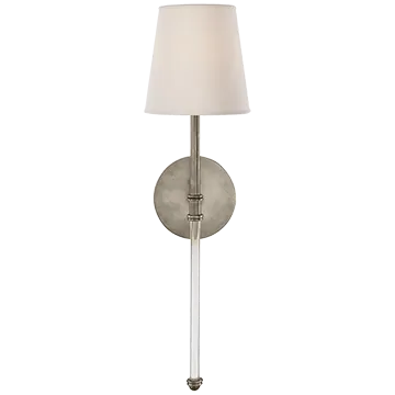 Camille Sconce-Sleek Antique Nickel with Natural Paper