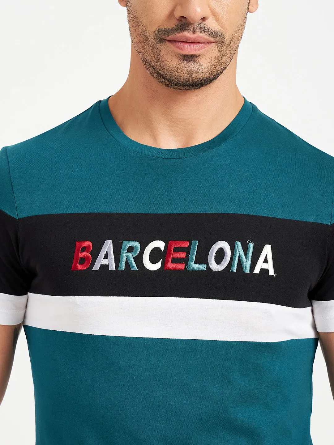 Camla Teal T- Shirt For Men