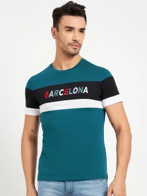 Camla Teal T- Shirt For Men
